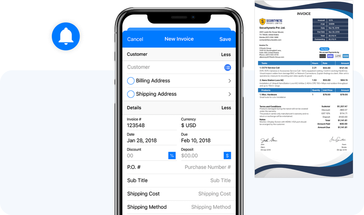 invoice apps for iphone
